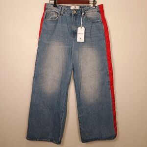 Flying Angel Side Tape Wide Legs Jeans High Rise Premium Rigid Women's 15/32 NWT